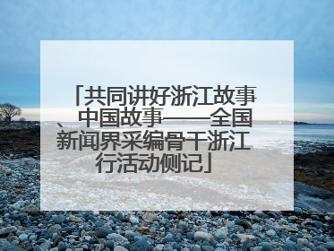 共同讲好浙江故事、中国故事——全国新闻界采编骨干浙江行活动侧记
