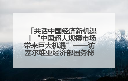共话中国经济新机遇丨“中国超大规模市场带来巨大机遇”——访塞尔维亚经济部国务秘书尼科利奇