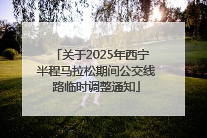 关于2025年西宁半程马拉松期间公交线路临时调整通知