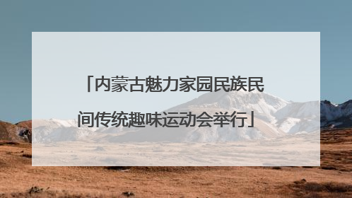 内蒙古魅力家园民族民间传统趣味运动会举行