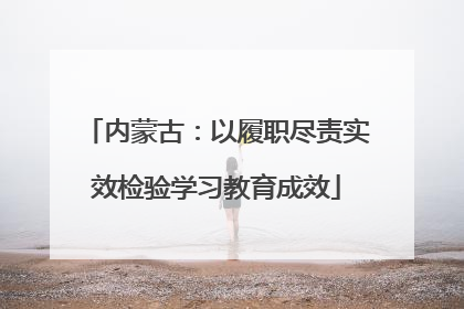 内蒙古：以履职尽责实效检验学习教育成效