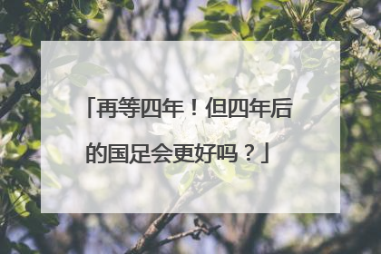 再等四年！但四年后的国足会更好吗？