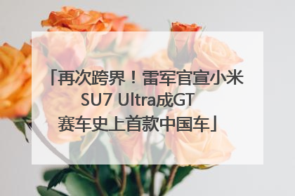 再次跨界！雷军官宣小米SU7 Ultra成GT赛车史上首款中国车