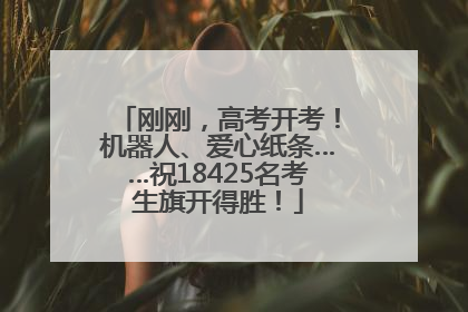 刚刚，高考开考！机器人、爱心纸条……祝18425名考生旗开得胜！