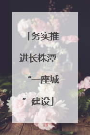 务实推进长株潭“一座城”建设