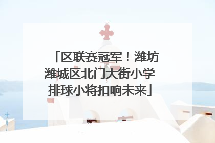 区联赛冠军！潍坊潍城区北门大街小学排球小将扣响未来