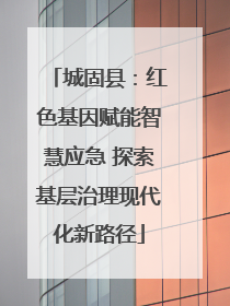 城固县：红色基因赋能智慧应急 探索基层治理现代化新路径