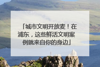 城市文明开放麦！在浦东，这些鲜活文明案例就来自你的身边