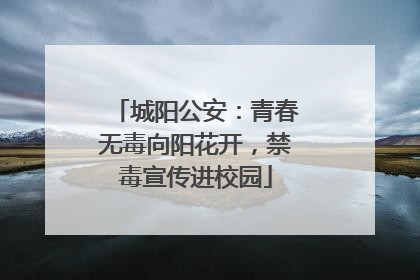 城阳公安：青春无毒向阳花开，禁毒宣传进校园