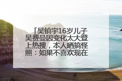 吴镇宇16岁儿子吴费曼因变化太大登上热搜，本人晒搞怪照：如果不喜欢现在的我可以离开