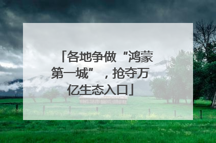 各地争做“鸿蒙第一城”，抢夺万亿生态入口