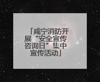 咸宁消防开展“安全宣传咨询日”集中宣传活动