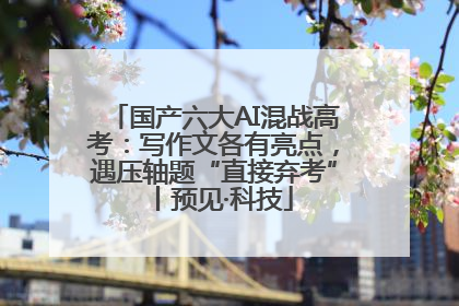 国产六大AI混战高考：写作文各有亮点，遇压轴题“直接弃考”丨预见·科技
