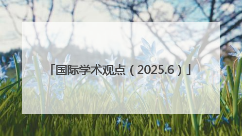 国际学术观点（2025.6）