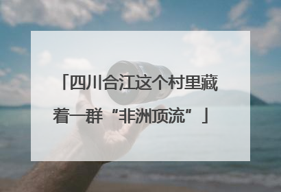四川合江这个村里藏着一群“非洲顶流”