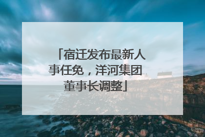 宿迁发布最新人事任免，洋河集团董事长调整
