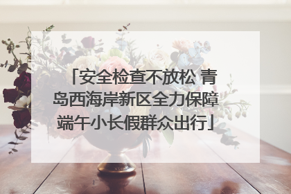 安全检查不放松 青岛西海岸新区全力保障端午小长假群众出行