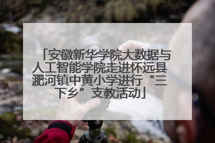 安徽新华学院大数据与人工智能学院走进怀远县淝河镇中黄小学进行“三下乡”支教活动