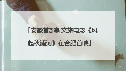 安徽首部新文旅电影《风起秋浦河》在合肥首映
