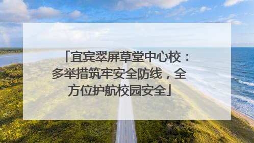 宜宾翠屏草堂中心校：多举措筑牢安全防线，全方位护航校园安全