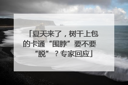 夏天来了，树干上包的卡通“围脖”要不要“脱”？专家回应