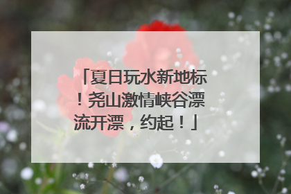 夏日玩水新地标！尧山激情峡谷漂流开漂，约起！