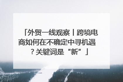 外贸一线观察丨跨境电商如何在不确定中寻机遇？关键词是“新”
