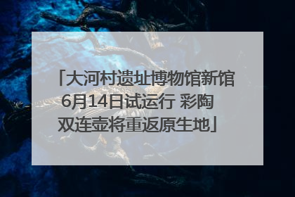 大河村遗址博物馆新馆6月14日试运行 彩陶双连壶将重返原生地