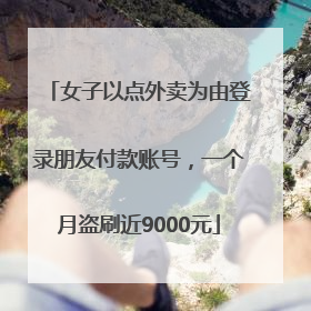 女子以点外卖为由登录朋友付款账号，一个月盗刷近9000元