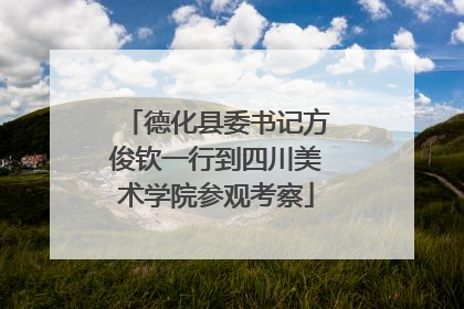 德化县委书记方俊钦一行到四川美术学院参观考察
