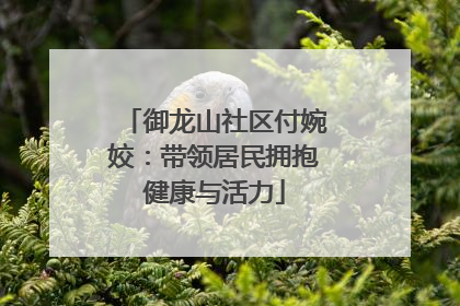 御龙山社区付婉姣：带领居民拥抱健康与活力