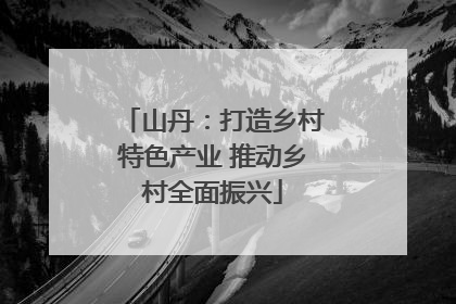 山丹：打造乡村特色产业 推动乡村全面振兴