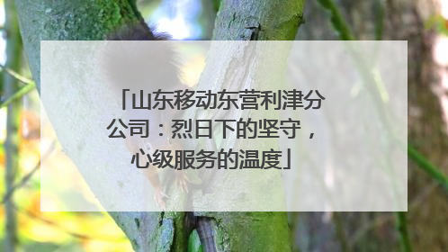 山东移动东营利津分公司：烈日下的坚守，心级服务的温度