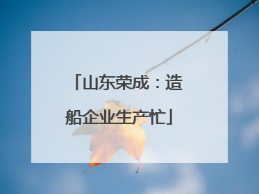 山东荣成：造船企业生产忙