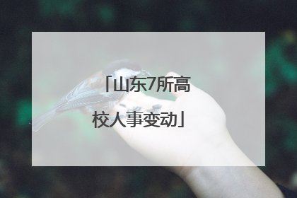 山东7所高校人事变动