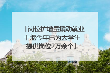 岗位扩增量撬动就业 十堰今年已为大学生提供岗位2万余个