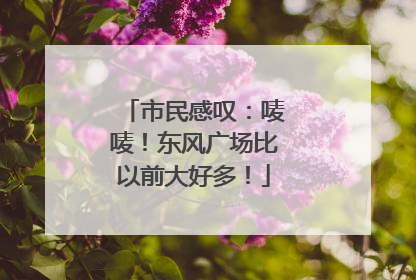 市民感叹：唛唛！东风广场比以前大好多！