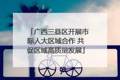广西三县区开展市际人大区域合作 共促区域高质量发展