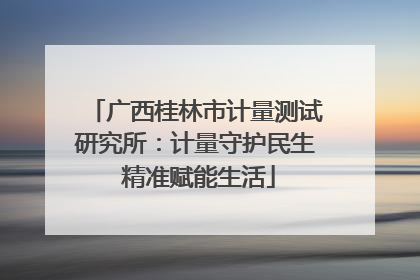 广西桂林市计量测试研究所：计量守护民生 精准赋能生活