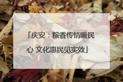 庆安：粽香传情暖民心 文化惠民见实效