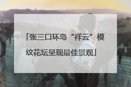 张三口环岛“祥云”模纹花坛呈现最佳景观