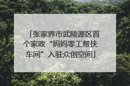 张家界市武陵源区首个家政“妈妈零工帮扶车间”入驻众创空间