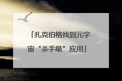 扎克伯格找到元宇宙“杀手级”应用
