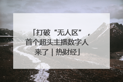 打破“无人区”，首个超头主播数字人来了｜热财经