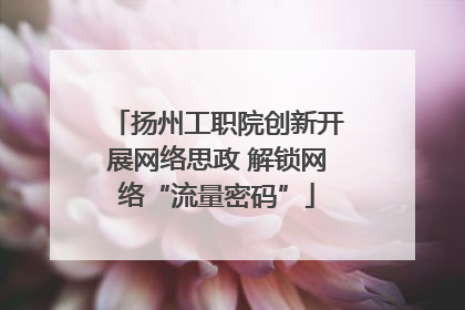 扬州工职院创新开展网络思政 解锁网络“流量密码”