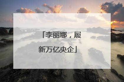 李丽娜，履新万亿央企
