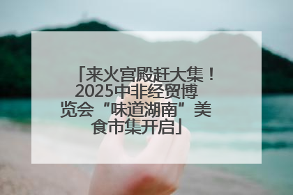 来火宫殿赶大集！2025中非经贸博览会“味道湖南”美食市集开启