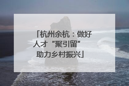 杭州余杭：做好人才“聚引留” 助力乡村振兴