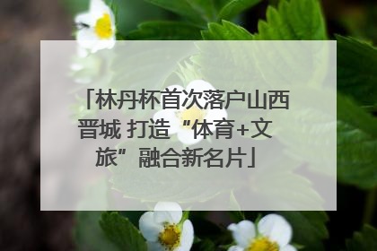 林丹杯首次落户山西晋城 打造“体育+文旅”融合新名片