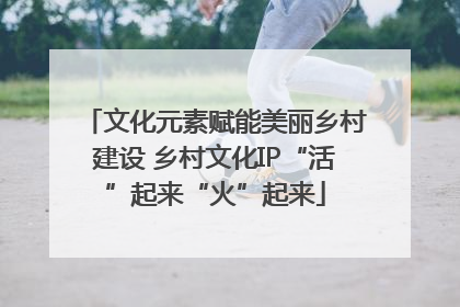 文化元素赋能美丽乡村建设 乡村文化IP“活”起来“火”起来